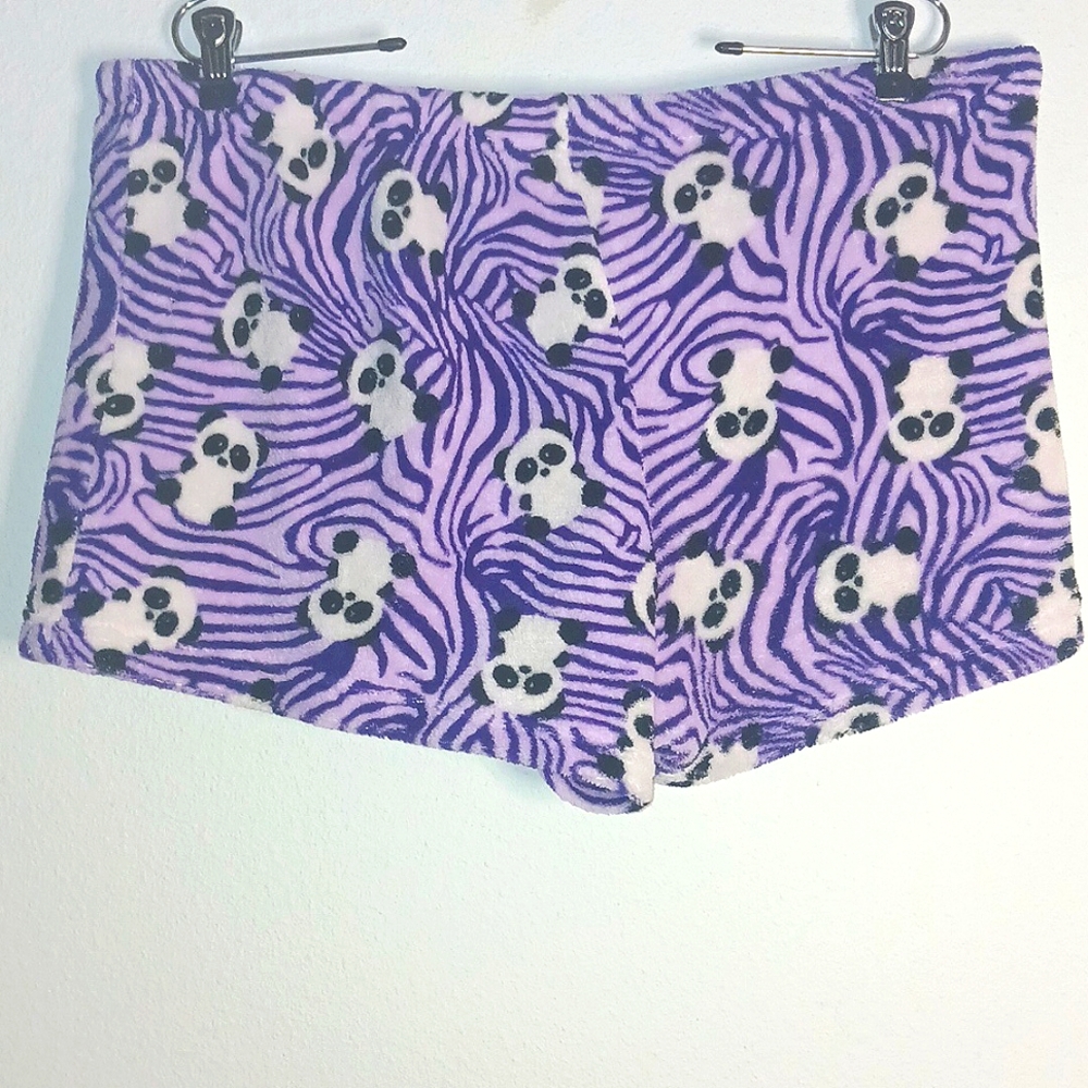 Just Love Purple and White Patterned Shorts